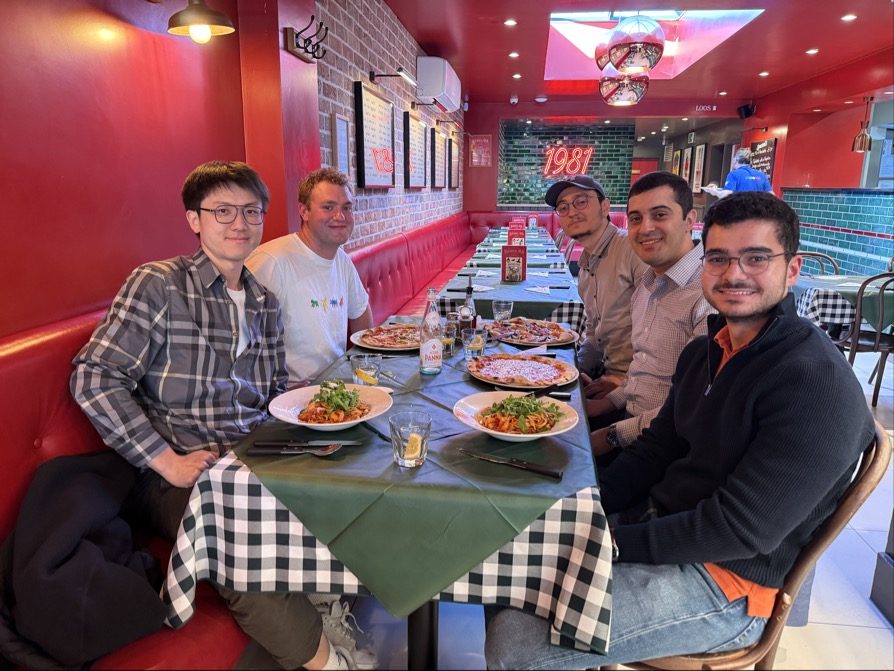 OSCAR group members at a group dinner